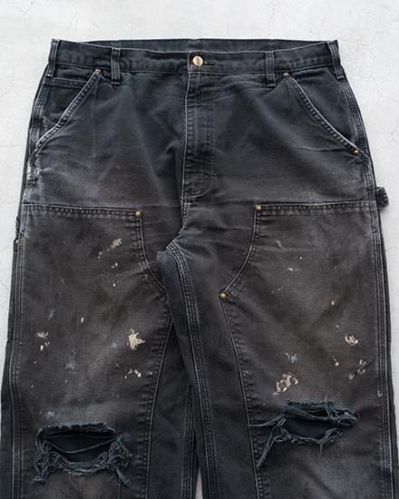 Re FORT】90-00s Carhartt Black Double Knee Pants『Crash