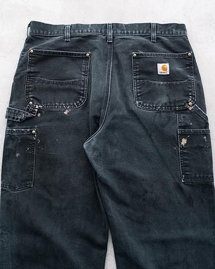Re FORT】90-00s Carhartt Black Double Knee Pants『Crash