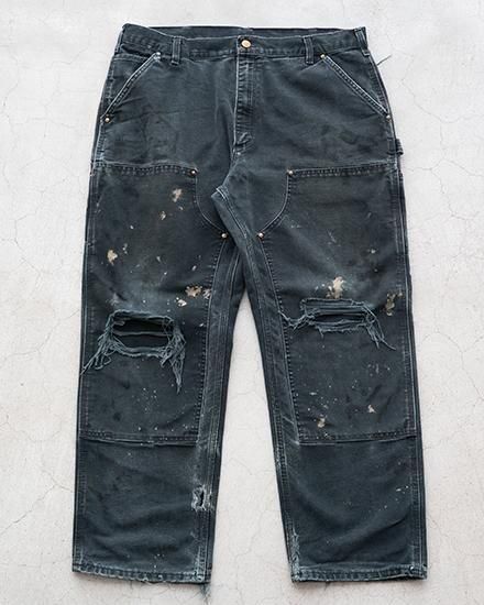 Re FORT】90-00s Carhartt Black Double Knee Pants『Crash