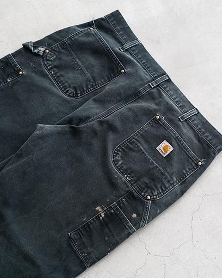 Re FORT】90-00s Carhartt Black Double Knee Pants『Crash