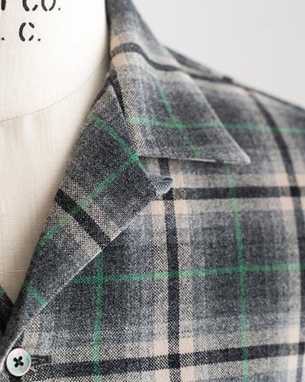 あしあとオーダーページ A VONTADE / ア ボンタージ】 Wool Plaid Open Shirts