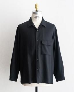 STILL BY HAND / スティル バイ ハンド】 Wool Open Collar