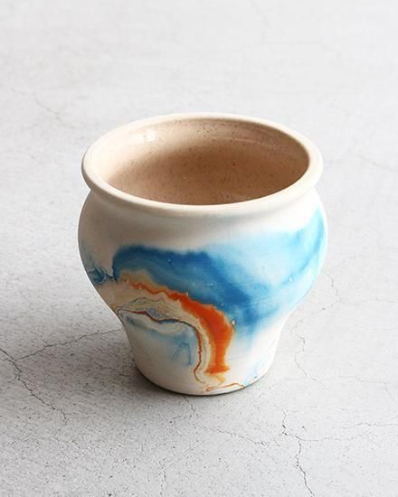 VINTAGE】Nemadji Pottery Flower Base ”Made In USA