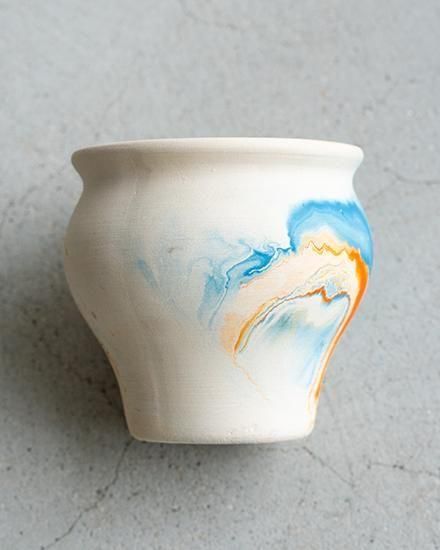 VINTAGE】Nemadji Pottery Flower Base ”Made In USA