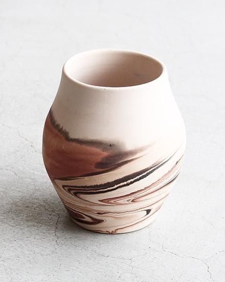 VINTAGE】Nemadji Pottery Flower Base ”Made In USA