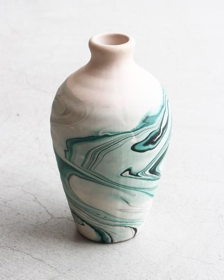 VINTAGE】Nemadji Pottery Flower Base ”Made In USA