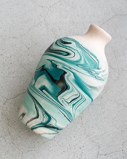 VINTAGE】Nemadji Pottery Flower Base ”Made In USA