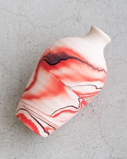 VINTAGE】Nemadji Pottery Flower Base ”Made In USA