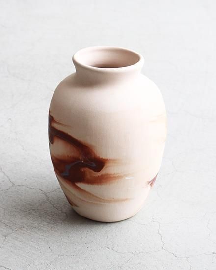 VINTAGE】Nemadji Pottery Flower Base ”Made In USA