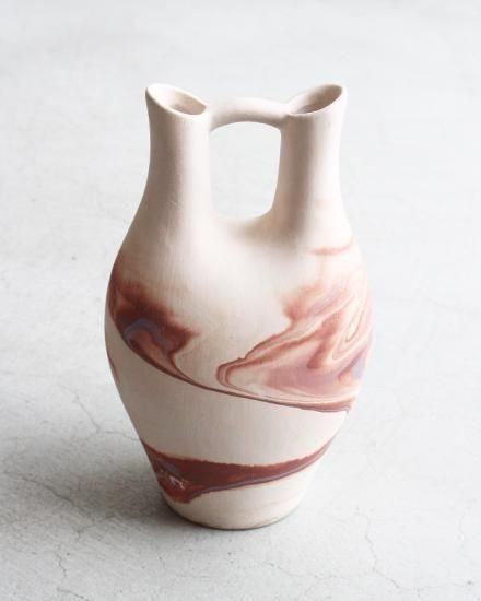 VINTAGE】Nemadji Pottery Flower Base ”Made In USA