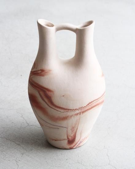 VINTAGE】Nemadji Pottery Flower Base ”Made In USA