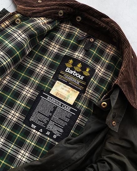 【ヴィンテージ】Barbour Gamefair 91cm/36in オリーブ VINTAGE】90-00s Old Barbour 