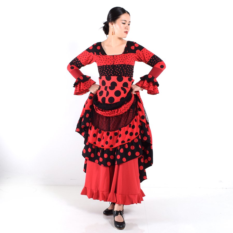 クリアランスショッピング mariquita フラメンコ ティアードスカート