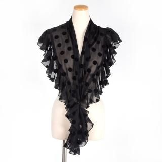 フラメンコペチコート　フリル付きオリーブグリーンドット フラメンコペチコート フリル付きオリーブグリーンドット リボン