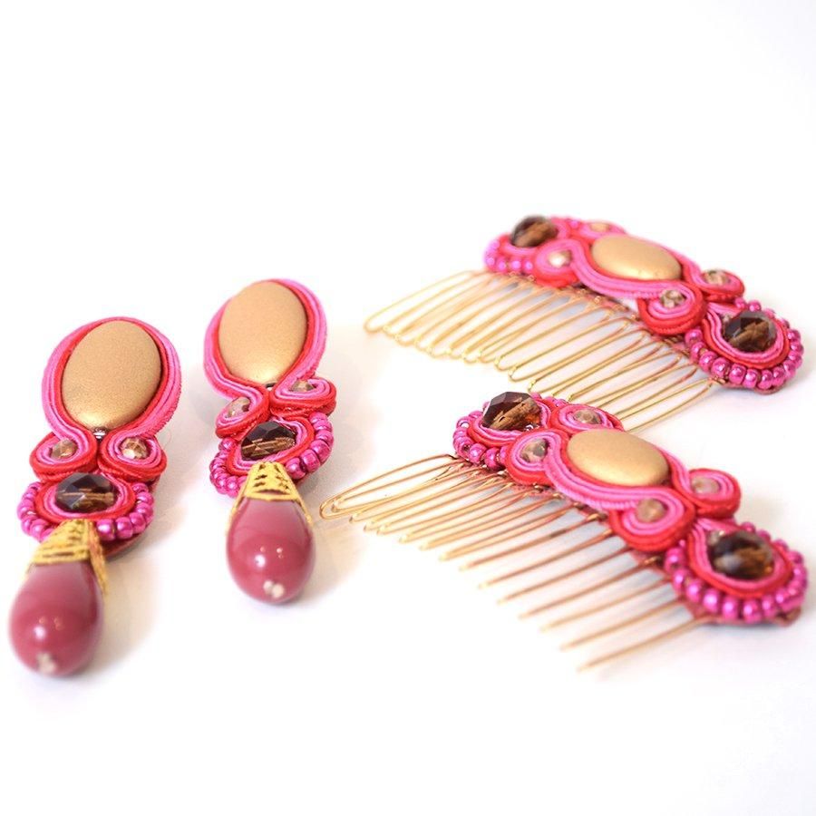 さら ソウタシエ アクセサリーセット 楽天市場】キット/彩りソウタシエ クアトロイヤリング ピンク