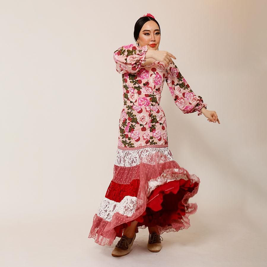 フラメンコワンピース キャミ型ストレッチニットワンピース | Davetex社製