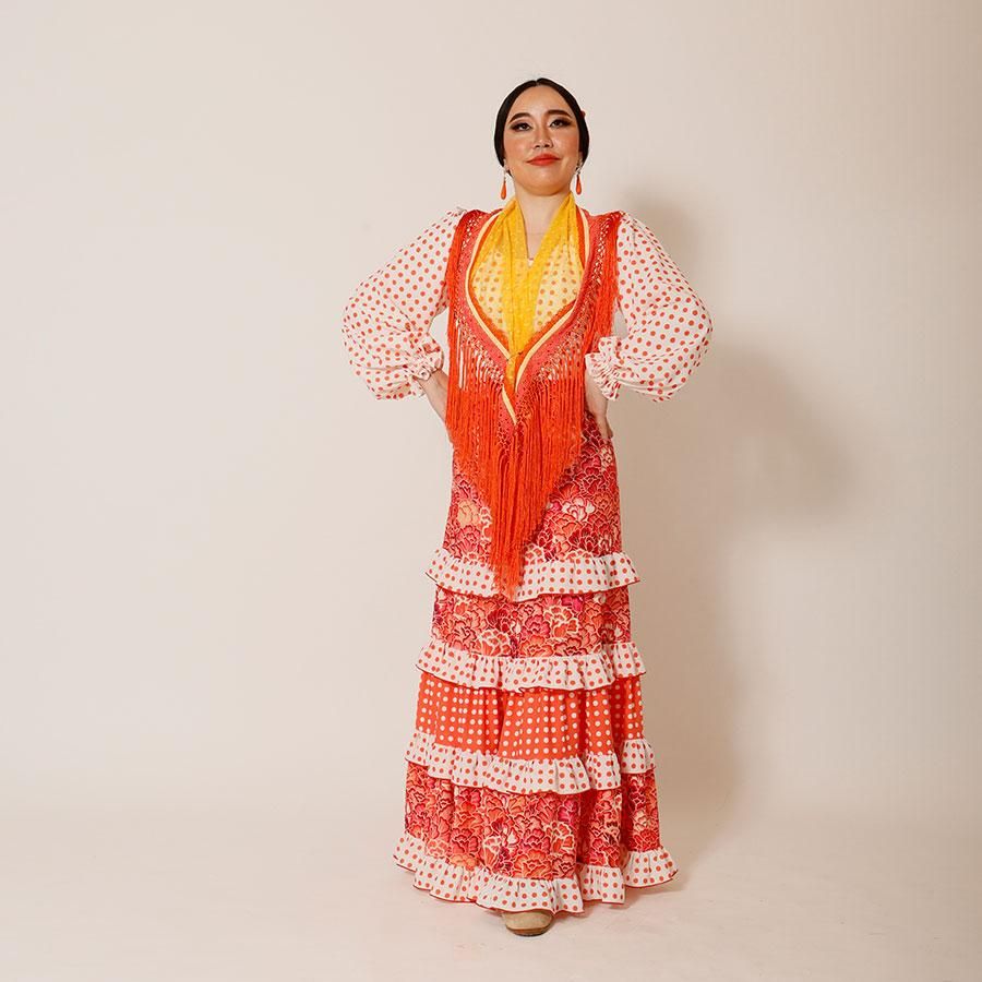 フラメンコ　ツーピース フラメンコ衣装 ツーピース