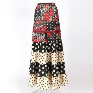 【いっく】⭐︎フラメンコ ファルダ⭐︎ フラメンコ ベルベット マーメード ファルダ スカート レッド