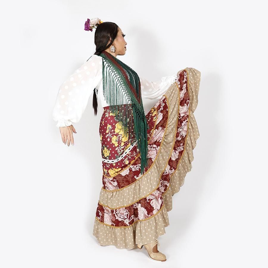 ♡数限定♡サイズオーダー！フラメンコファルダ赤　コメント下さい☆　　残り2着 フラメンコのファルダはMariQuitaで。