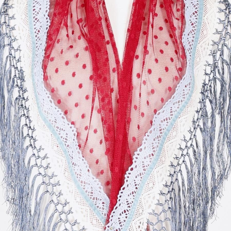 フラメンコ シージョ　マリキータ　ピンクと青 MariQuita,マリキータ,フラメンコ,マントン,ショール,大判