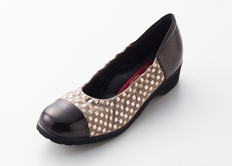 バレエシューズ プリントレザー SL13270 - 婦人靴のサロンドグレー
