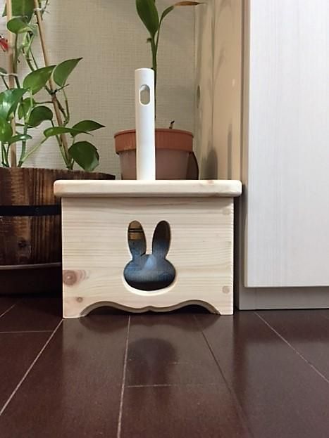 アメリカンカントリー家具　カントリーハート　収納付きコロコロスタンド　肉球 カントリー家具 ｜ コロコロホルダー ハンディーサイズ用