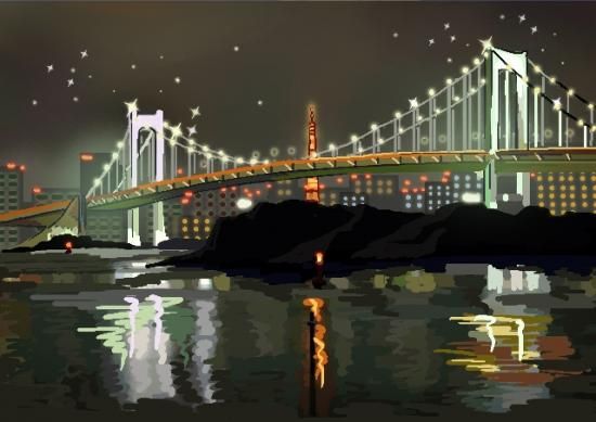 似顔絵用 無料背景 1個 1作品あたり レインボーブリッジ夜景 横version 似顔絵 ウェルカムボード専門店 ハピネスライクネス Happiness Likeness 似顔絵用 無料背景 1個 1作品あたり レインボーブリッジ夜景 横version 似顔絵 ウェルカムボード専門店 ハピネスライクネス Happiness Likeness