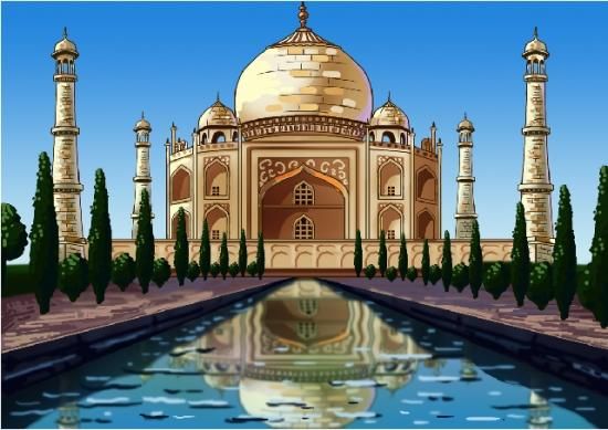 似顔絵用 無料背景 1個 1作品あたり インド タージ マハル 横version 似顔絵 ウェルカムボード専門店 ハピネスライクネス Happiness Likeness