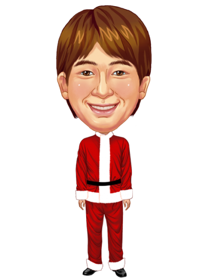 似顔絵用 無料衣装 1個 1名あたり クリスマス用サンタさん 男性用 似顔絵 ウェルカムボード専門店 ハピネスライクネス Happiness Likeness