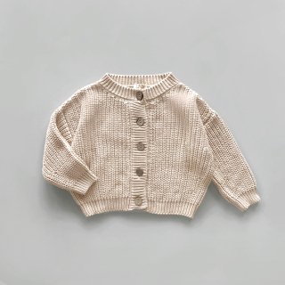 THE SIMPLE FOLK | The Chunky Cardigan | olive | 9-12m〜6-7y