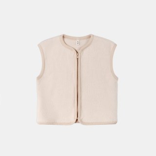 organic zoo | Almond Fleece Vest | 6-12m〜3-4y