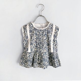 Little Cotton Clothes | Willow Blouse - midsummer floral in blue | 2-3y〜6-7y