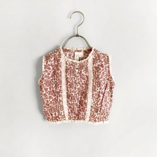 Little Cotton Clothes | Pip Blouse - midsummer floral in sorbet | 2-3y のみ
