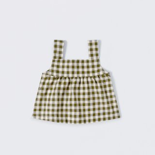 organic zoo | Olive Gingham Dolce Top | 1-2y〜3-4y