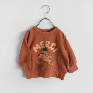 <img class='new_mark_img1' src='https://img.shop-pro.jp/img/new/icons7.gif' style='border:none;display:inline;margin:0px;padding:0px;width:auto;' />TINYCOTTONS | MERCI SWEATSHIRT | brown | 2y-4y