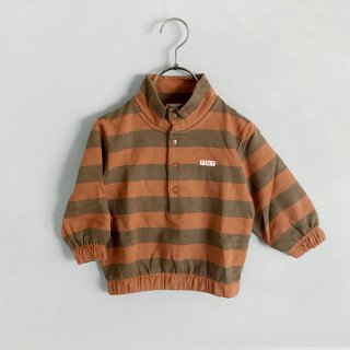 <img class='new_mark_img1' src='https://img.shop-pro.jp/img/new/icons7.gif' style='border:none;display:inline;margin:0px;padding:0px;width:auto;' />TINYCOTTONS | TINY STRIPES MOCKNECK SWEATSHIRT | brown/dark
brown | 2y-6y