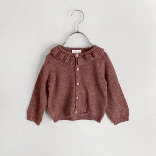 <img class='new_mark_img1' src='https://img.shop-pro.jp/img/new/icons7.gif' style='border:none;display:inline;margin:0px;padding:0px;width:auto;' />QUINCY MAE | RUFFLE COLLAR CARDIGAN | PLUM HEATHER |  6-12m〜2-3y