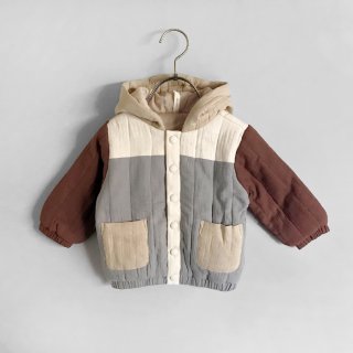 <img class='new_mark_img1' src='https://img.shop-pro.jp/img/new/icons7.gif' style='border:none;display:inline;margin:0px;padding:0px;width:auto;' />QUINCY MAE | HOODED WOVEN JACKET | COLOR BLOCK | 6-12m〜2-3y