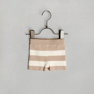 <img class='new_mark_img1' src='https://img.shop-pro.jp/img/new/icons7.gif' style='border:none;display:inline;margin:0px;padding:0px;width:auto;' />HUNTER+ROSE | SAND STRIPE RIBB SHORTS | 6-12m4-5y
