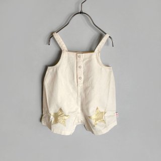<img class='new_mark_img1' src='https://img.shop-pro.jp/img/new/icons7.gif' style='border:none;display:inline;margin:0px;padding:0px;width:auto;' />TINYCOTTONS | STARS BABY DUNGAREE | light cream | 9m18m