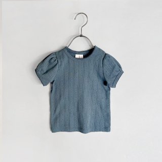 <img class='new_mark_img1' src='https://img.shop-pro.jp/img/new/icons7.gif' style='border:none;display:inline;margin:0px;padding:0px;width:auto;' />Little Cotton Clothes | Organic Pointelle T-shirt - Storm Blue | 18-24m / 2-3y Τ