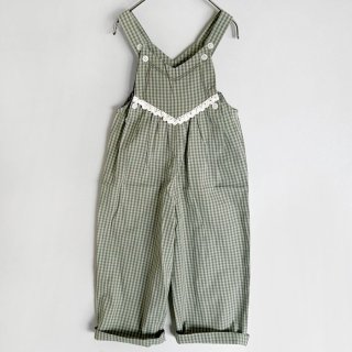 <img class='new_mark_img1' src='https://img.shop-pro.jp/img/new/icons7.gif' style='border:none;display:inline;margin:0px;padding:0px;width:auto;' />Little Cotton Clothes | Organic Veronica Dungarees - Little Green Check | 3-4y5-6y