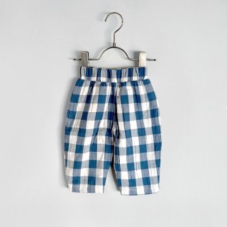 <img class='new_mark_img1' src='https://img.shop-pro.jp/img/new/icons7.gif' style='border:none;display:inline;margin:0px;padding:0px;width:auto;' />organic zoo | Pottery Blue Gingham Fisherman Pants | 6-12m3-4y