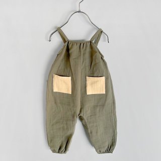 <img class='new_mark_img1' src='https://img.shop-pro.jp/img/new/icons7.gif' style='border:none;display:inline;margin:0px;padding:0px;width:auto;' />organic zoo | Olive Artisan Jumpsuit | 6-12m2-3y