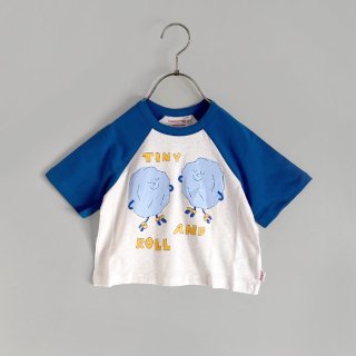 <img class='new_mark_img1' src='https://img.shop-pro.jp/img/new/icons7.gif' style='border:none;display:inline;margin:0px;padding:0px;width:auto;' />TINYCOTTONS | ROCKNROLL TEE | light cream heather/cobalt blue | 2y4y