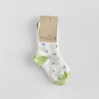 <img class='new_mark_img1' src='https://img.shop-pro.jp/img/new/icons41.gif' style='border:none;display:inline;margin:0px;padding:0px;width:auto;' />40%OFFnixnut | Letter Socks / Sea | 19-22(11-13cm)Τ