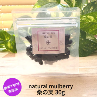 無農薬 桑の実 natural mulberry 30g 無添加 砂糖不使用 送料無料 の商品画像