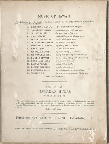 King`s Book of Hawaiian Melodies - Jay Hawaiian Music