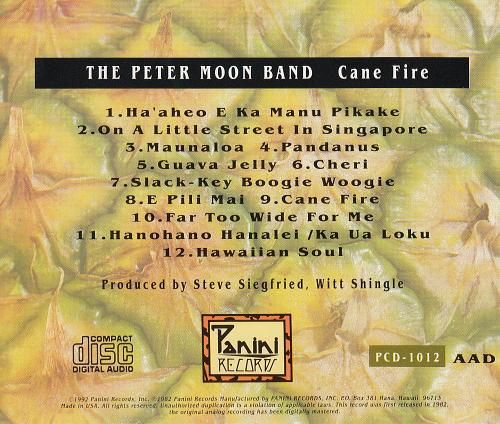 Peter Moon Band/Cane Fire - Jay Hawaiian Music