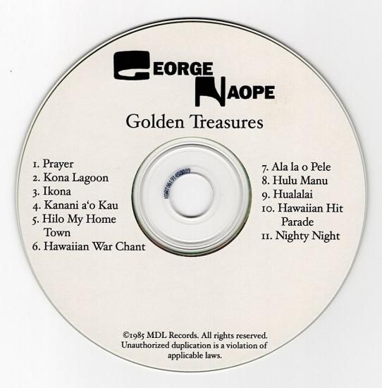 AOR CD Hawaii George Naope Golden Treas The Other Side of Hawai